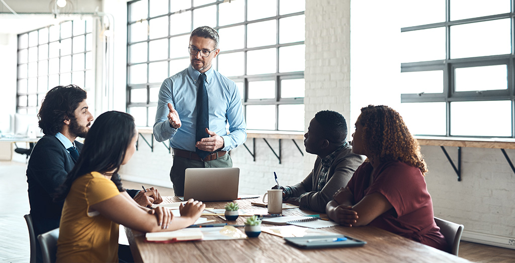 Industry leaders in meeting